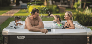 A jacuzzi in the garden make your home perfect